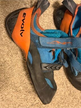La Sportiva Shaman Women's Climbing Shoes in Blue and Orange